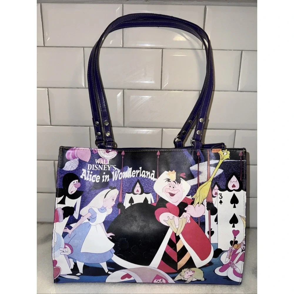 RARE DISNEY ALICE‎ IN WONDERLAND PURSE/SHOULDER BAG VINYL VINTAGE 1990s GW996